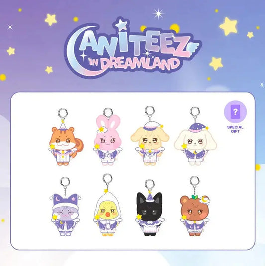 ATEEZ - ANITEEZ IN DREAMLAND Pop Up (Official MD)  Plush Keyring (Guardian Angel) KAEPJJANG SHOP (캡짱 숍)