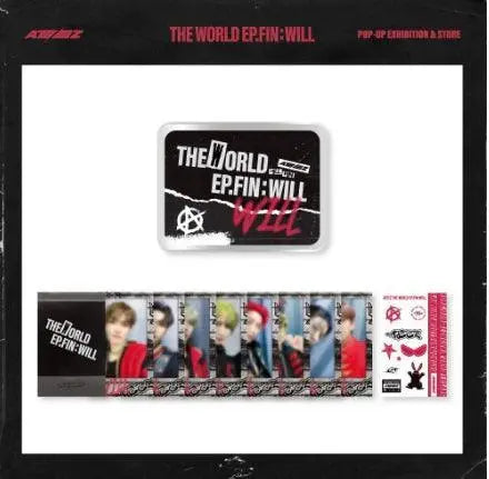 ATEEZ -THE WORLD EP.FIN WILL (Official MD) - TIN CASE INSTANT PHOTO SET - KAEPJJANG SHOP (캡짱 숍)