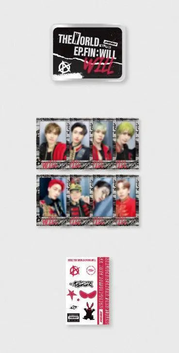 ATEEZ -THE WORLD EP.FIN WILL (Official MD) - TIN CASE INSTANT PHOTO SET - KAEPJJANG SHOP (캡짱 숍)