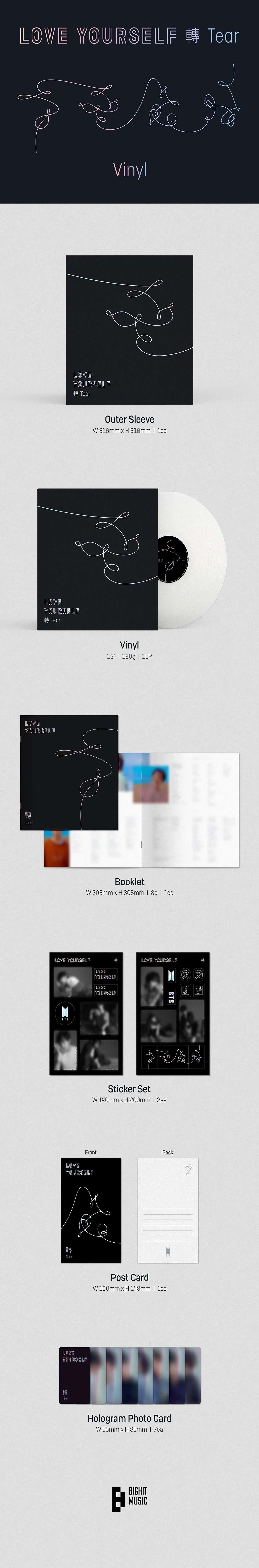 BTS - LOVE YOURSELF 轉 ‘Tear’ (LP/VINYL) - KAEPJJANG SHOP (캡짱 숍)