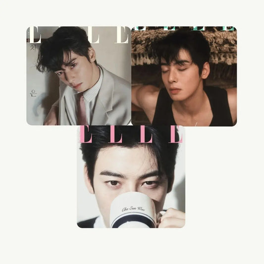ELLE KOREA MAGAZINE (2025 FEBRUARY Issue)   Cover : CHA EUNWOO KAEPJJANG SHOP (캡짱 숍)