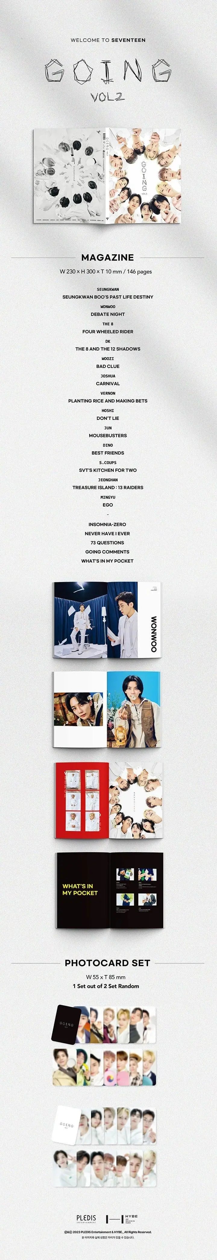SEVENTEEN - GOING Magazine Vol. 2 - KAEPJJANG SHOP (캡짱 숍)