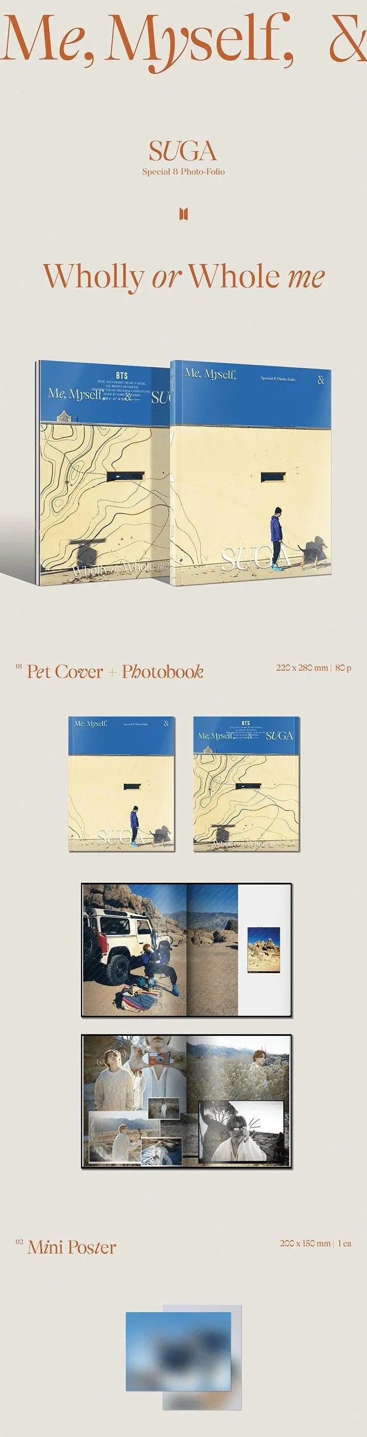 SUGA ( BTS) - ME, MYSELF & SUGA : WHOLLY OR WHOLE ME - KAEPJJANG SHOP (캡짱 숍)