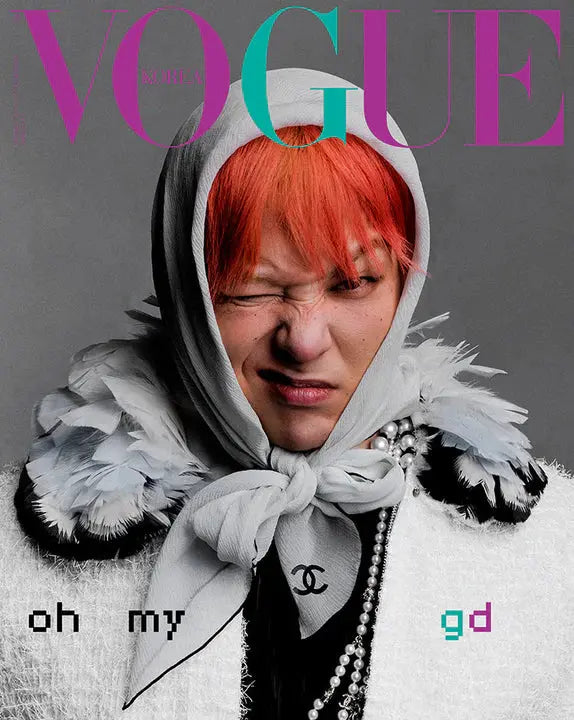 VOGUE KOREA MAGAZINE (2025 February Issue) / Cover : G-DRAGON KAEPJJANG SHOP (캡짱 숍)