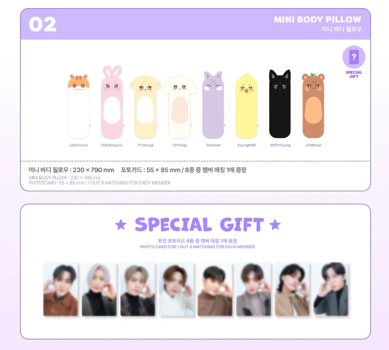 [PRE ORDER] ATEEZ - ANITEEZ IN DREAMLAND Pop Up (Official MD)  Mini Body Pillow