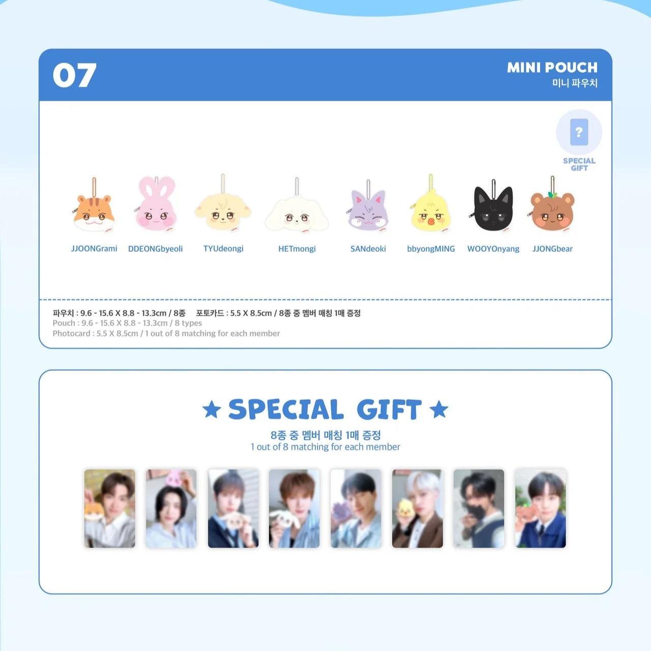 [PRE ORDER] ATEEZ X ANITEEZ IN ICE CITY (Official MD) / MINI POUCH