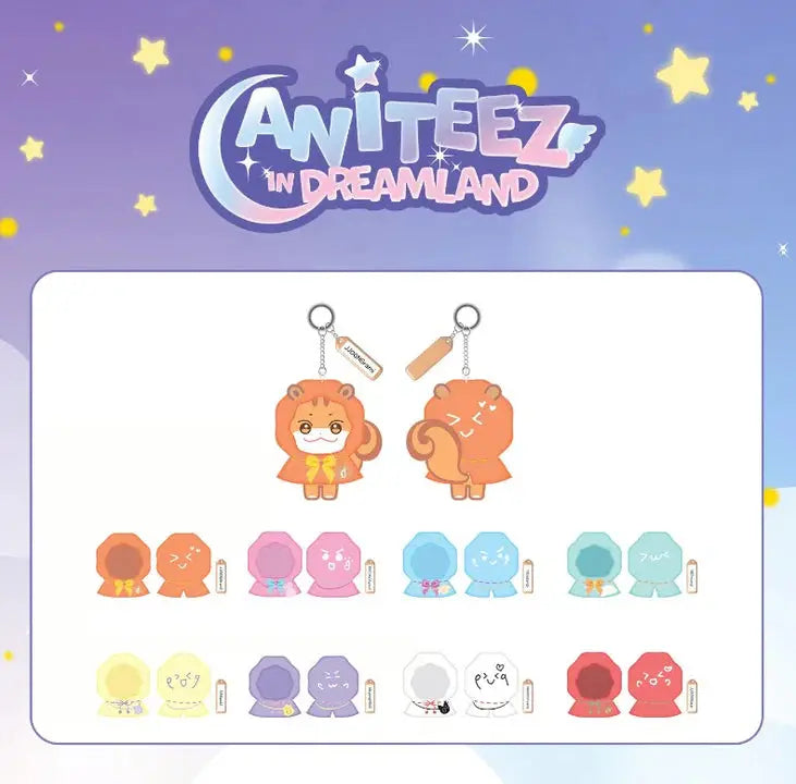 ATEEZ - ANITEEZ IN DREAMLAND Pop Up (Official MD)  KEYRING OUTFIT (Wish Cloak) KAEPJJANG SHOP (캡짱 숍)
