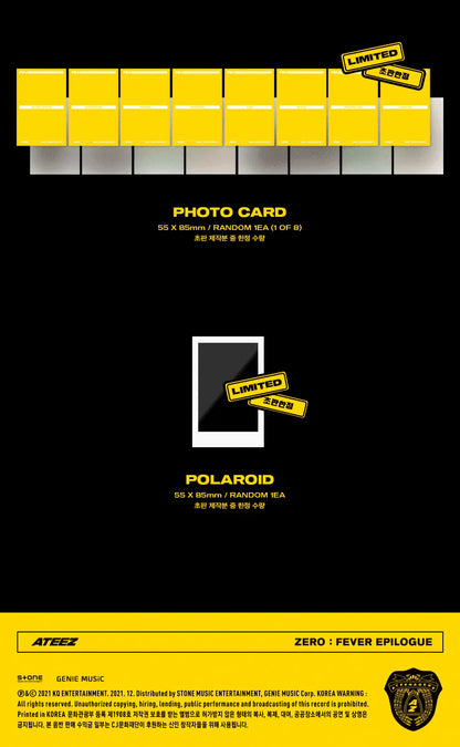ATEEZ - Album [ZERO : FEVER EPILOGUE] (Version Z : 멋(The Real) (흥 : 興 Ver.) - KAEPJJANG SHOP (캡짱 숍)