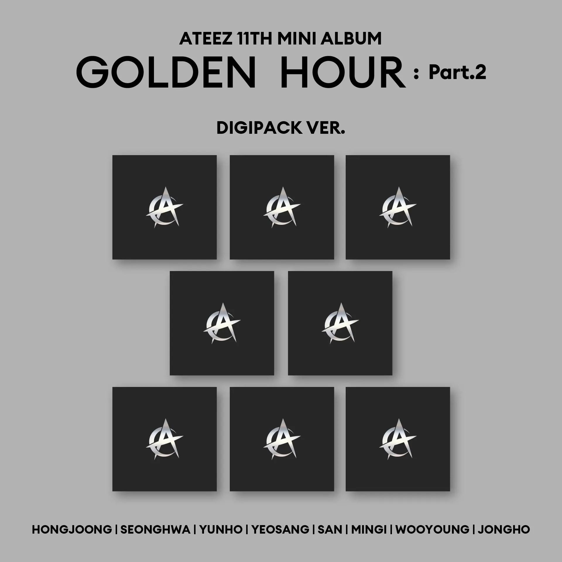 ATEEZ - [GOLDEN HOUR PART.2] (DIGIPACK Ver.) KAEPJJANG SHOP (캡짱 숍)