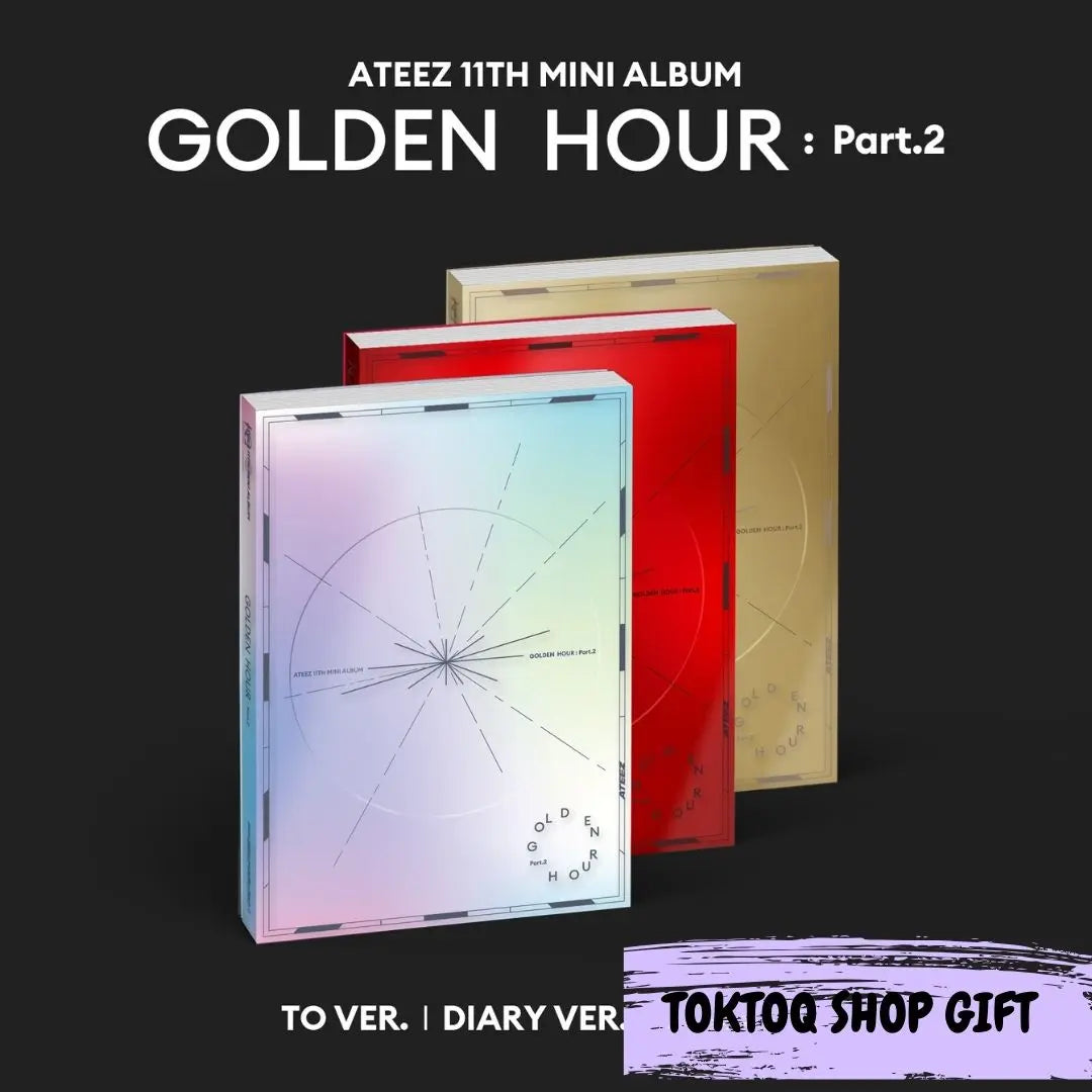 ATEEZ - [GOLDEN HOUR PART.2] (P.O.B TOKTOQ GIFT) KAEPJJANG SHOP (캡짱 숍)