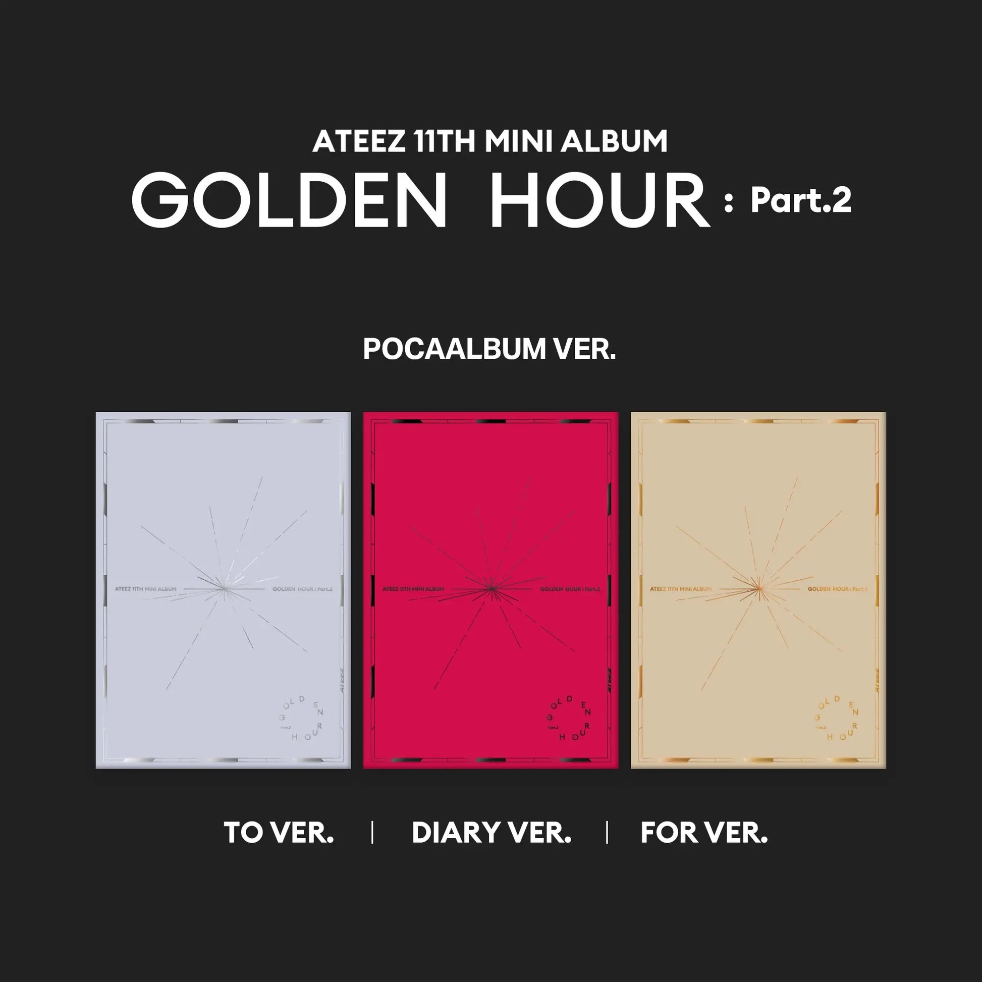 ATEEZ - [GOLDEN HOUR PART.2] (POCAALBUM Ver.) KAEPJJANG SHOP (캡짱 숍)