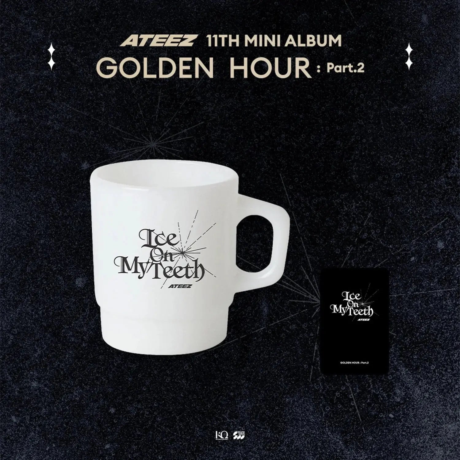 ATEEZ -[GOLDEN HOUR : PART 2] Pop Up (Official MD)  Milk Glass KAEPJJANG SHOP (캡짱 숍)