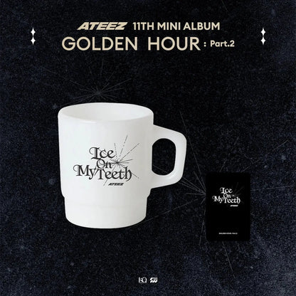 ATEEZ -[GOLDEN HOUR : PART 2] Pop Up (Official MD)  Milk Glass KAEPJJANG SHOP (캡짱 숍)
