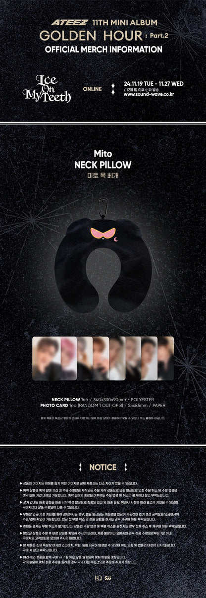 [PRE ORDER] ATEEZ -[GOLDEN HOUR : PART 2] Pop Up (Official MD) / Mito Neck Pillow