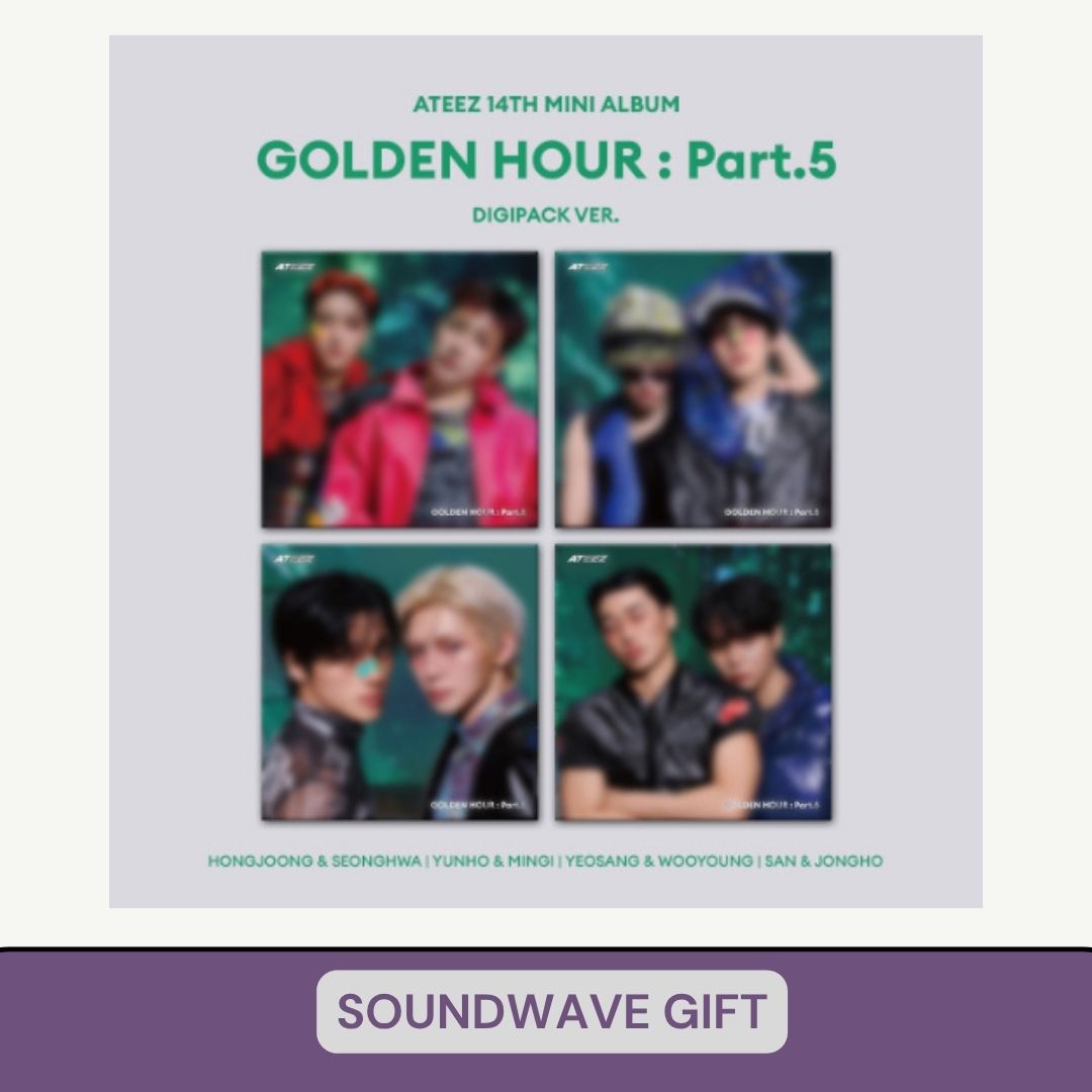 [PRE ORDER] ATEEZ - [GOLDEN PART.5]   (Digipack Member Ver.) (P.O.B SOUNDWAVE) KAEPJJANG SHOP (캡짱 숍)
