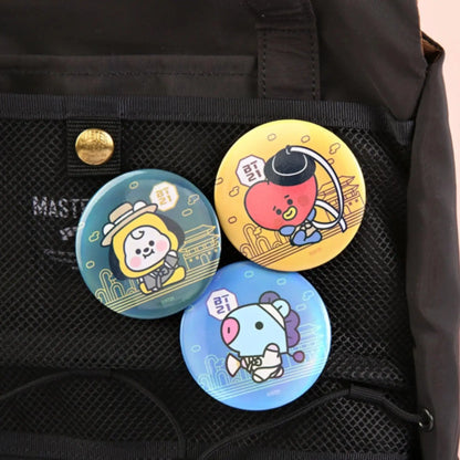 BT21 X Monopoly Collaboration - Can Badge [Hanbok] (Line Friend) - KAEPJJANG SHOP (캡짱 숍)