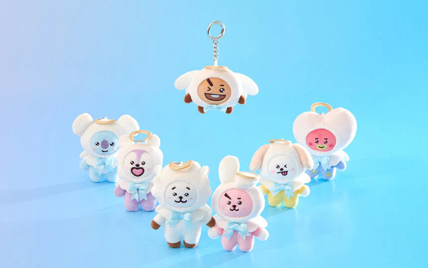 [SUR DEMANDE] BT21 - [ANGEL & VILLAIN] ANGEL PLUSH KEYRING