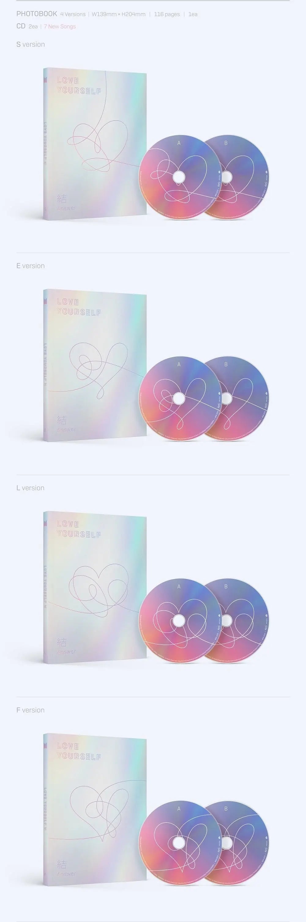 BTS - Repackage Album [LOVE YOURSELF 結 ‘Answer’] - KAEPJJANG SHOP (캡짱 숍)