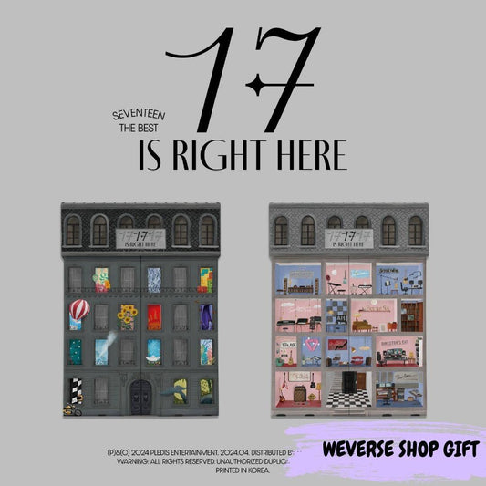[PRE ORDER] SEVENTEEN - [BEST ALBUM 17 IS RIGHT HERE] (P.O.B Weverse Shop Gift)﻿ - KAEPJJANG SHOP (캡짱 숍)
