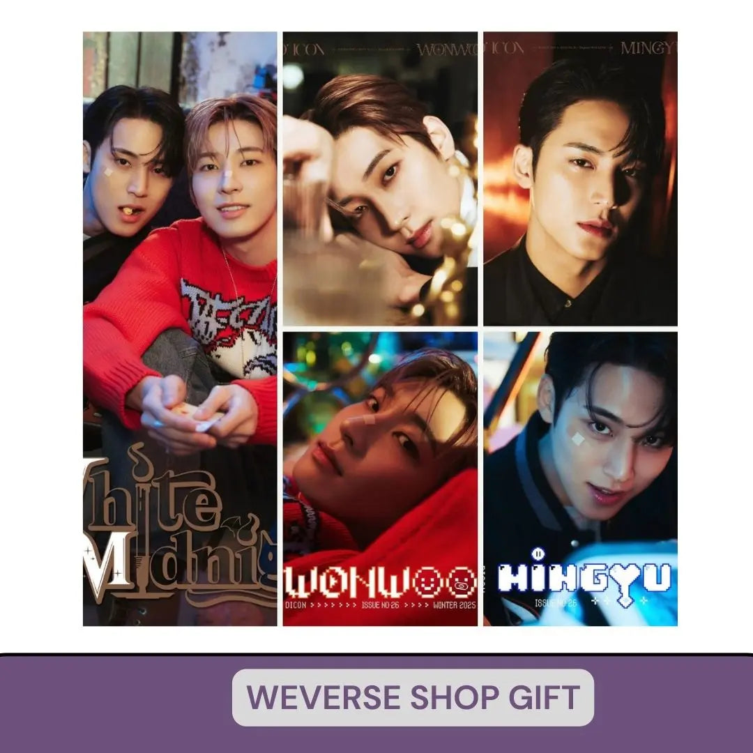 DICON - (Volume N°26) [White Midnight]  COVER WONWOO / MINGYU  (P.O.B Weverse Shop Gift) KAEPJJANG SHOP (캡짱 숍)