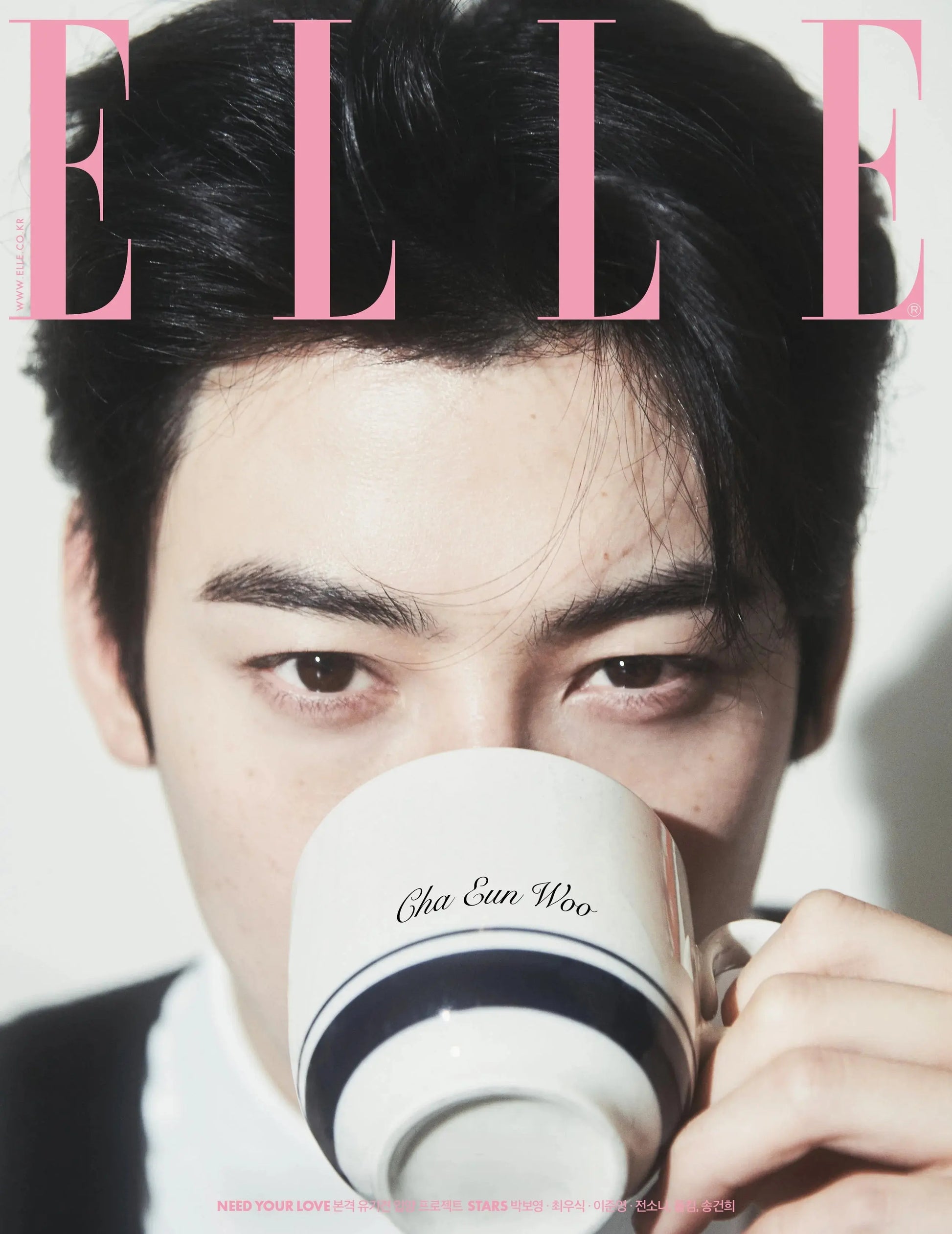 ELLE KOREA MAGAZINE (2025 FEBRUARY Issue)   Cover : CHA EUNWOO KAEPJJANG SHOP (캡짱 숍)