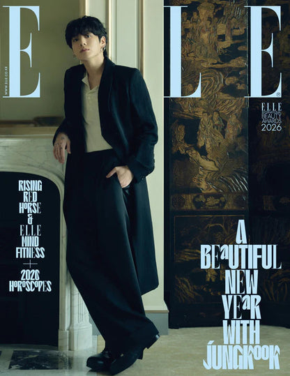 [PRE ORDER] ELLE KOREA Magazine  (2026 JANUARY Issue)   Cover : JUNGKOOK KAEPJJANG SHOP (캡짱 숍)
