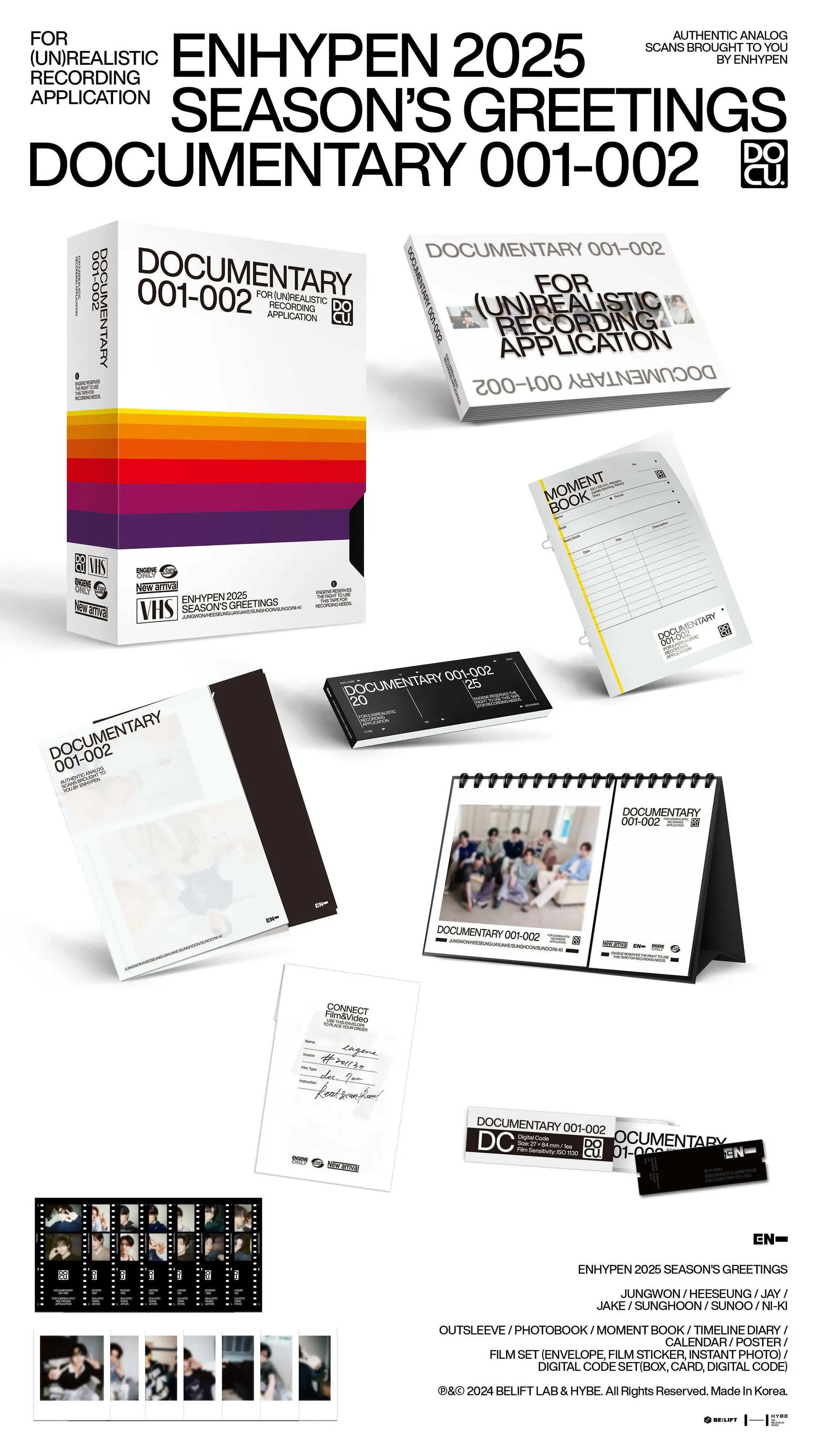 ENHYPEN - 2025 SEASON’S GREETINGS [DOCUMENTARY 001-002] (P.O.B WEVERSE SHOP) KAEPJJANG SHOP (캡짱 숍)