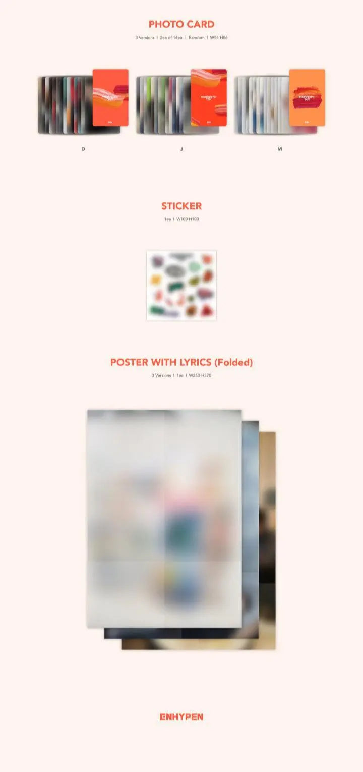 ENHYPEN - Mini Album Vol.3 [MANIFESTO: DAY 1] (Edition ENGENE) - KAEPJJANG SHOP (캡짱 숍)