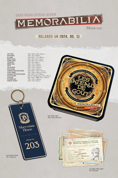 ENHYPEN - [MEMORABILIA] (DARK MOON Special Album) MOON Ver. - KAEPJJANG SHOP (캡짱 숍)