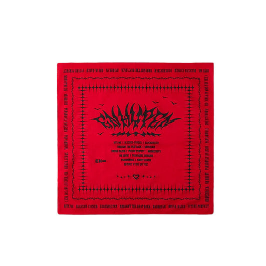 [PRE ORDER] ENHYPEN - [ORANGE COUNTRY] Pop Up (Official MD)  BANDANA RED KAEPJJANG SHOP (캡짱 숍)