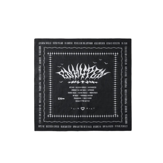 [PRE ORDE] ENHYPEN - [ORANGE COUNTRY] Pop Up (Official MD)  BANDANA BLACK KAEPJJANG SHOP (캡짱 숍)