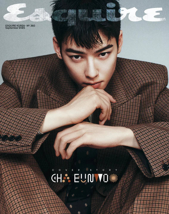 [PRE ORDER] Esquire Korea Magazine (2025 September Issue)   Couverture : CHA EUNWOO KAEPJJANG SHOP (캡짱 숍)