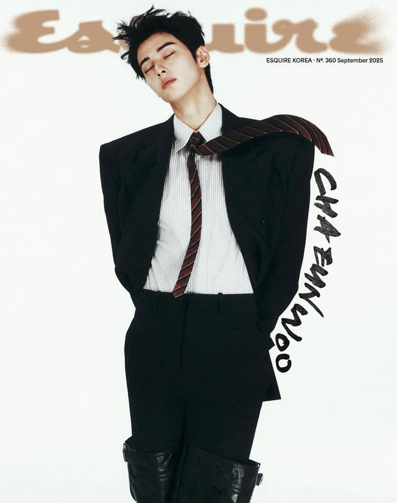 [PRE ORDER] Esquire Korea Magazine (2025 September Issue)   Couverture : CHA EUNWOO KAEPJJANG SHOP (캡짱 숍)