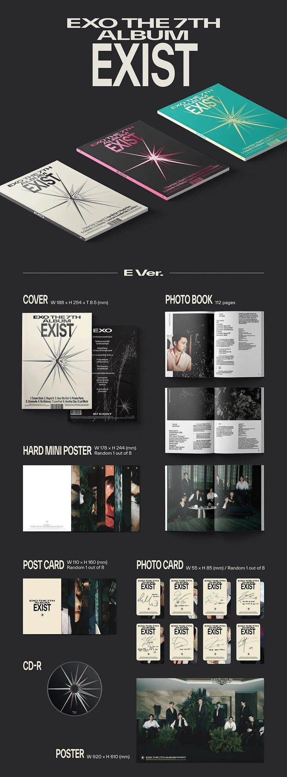 EXOアルバム EXO - VOL.7 [EXIST] (PHOTO BOOK VER.) (3 VERSIONS)