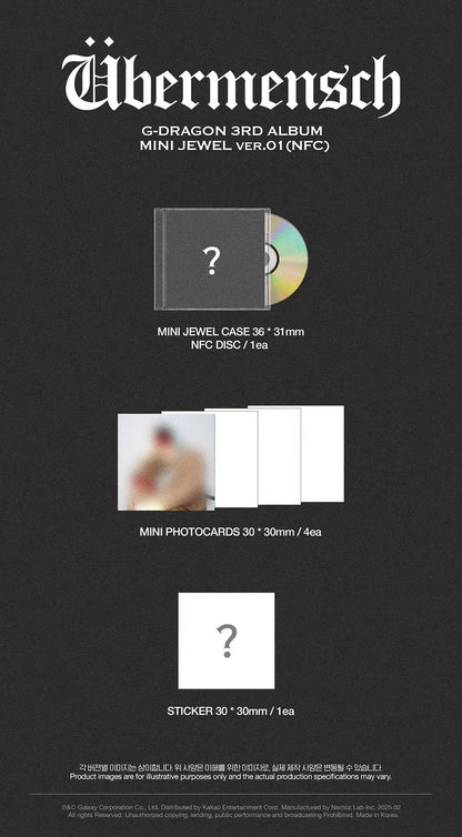 G-DRAGON - [UBERMENSCH] (Mini Jewel Case Ver.) (P.O.B WITHMUU) KAEPJJANG SHOP (캡짱 숍)