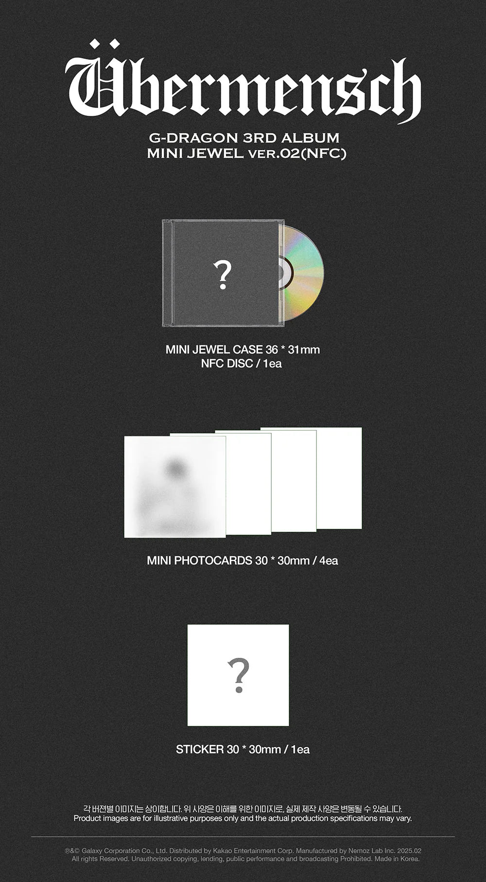 [PRE ORDER] G-DRAGON - [UBERMENSCH] (Mini Jewel Case Ver.)