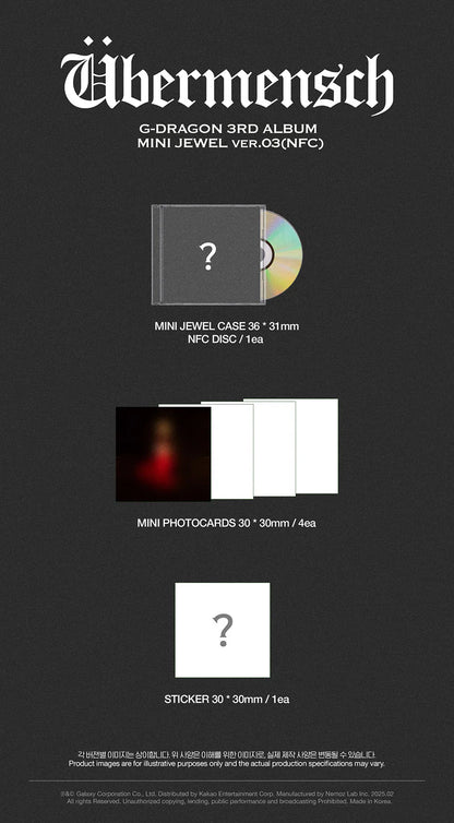 [PRE ORDER] G-DRAGON - [UBERMENSCH] (Mini Jewel Case Ver.)