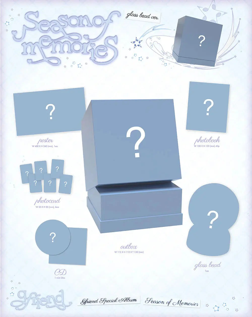 GFRIEND- [SEASON OF MEMORIES] (Glass Bead Ver.) KAEPJJANG SHOP (캡짱 숍)