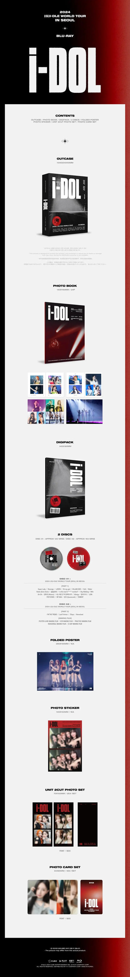 (G)I-DLE- 2024 (G)I-DLE WORLD TOUR [i-DOL] IN SEOUL  (BLU RAY Ver.) KAEPJJANG SHOP (캡짱 숍)