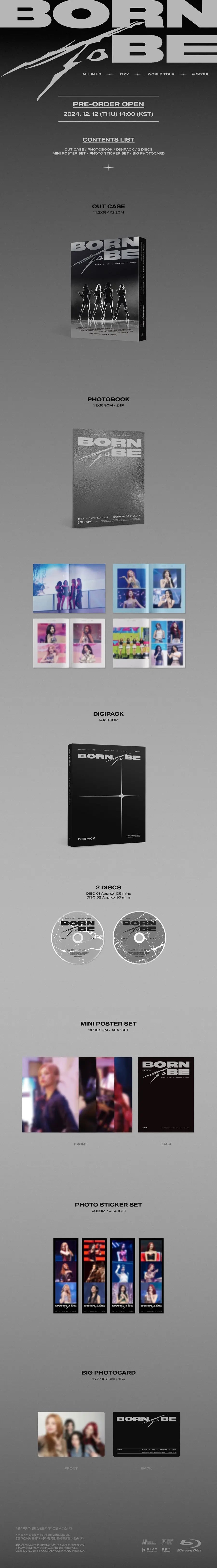 ITZY - 2nd WORLD TOUR [BORN TO BE in SEOUL] (BLU RAY) KAEPJJANG SHOP (캡짱 숍)