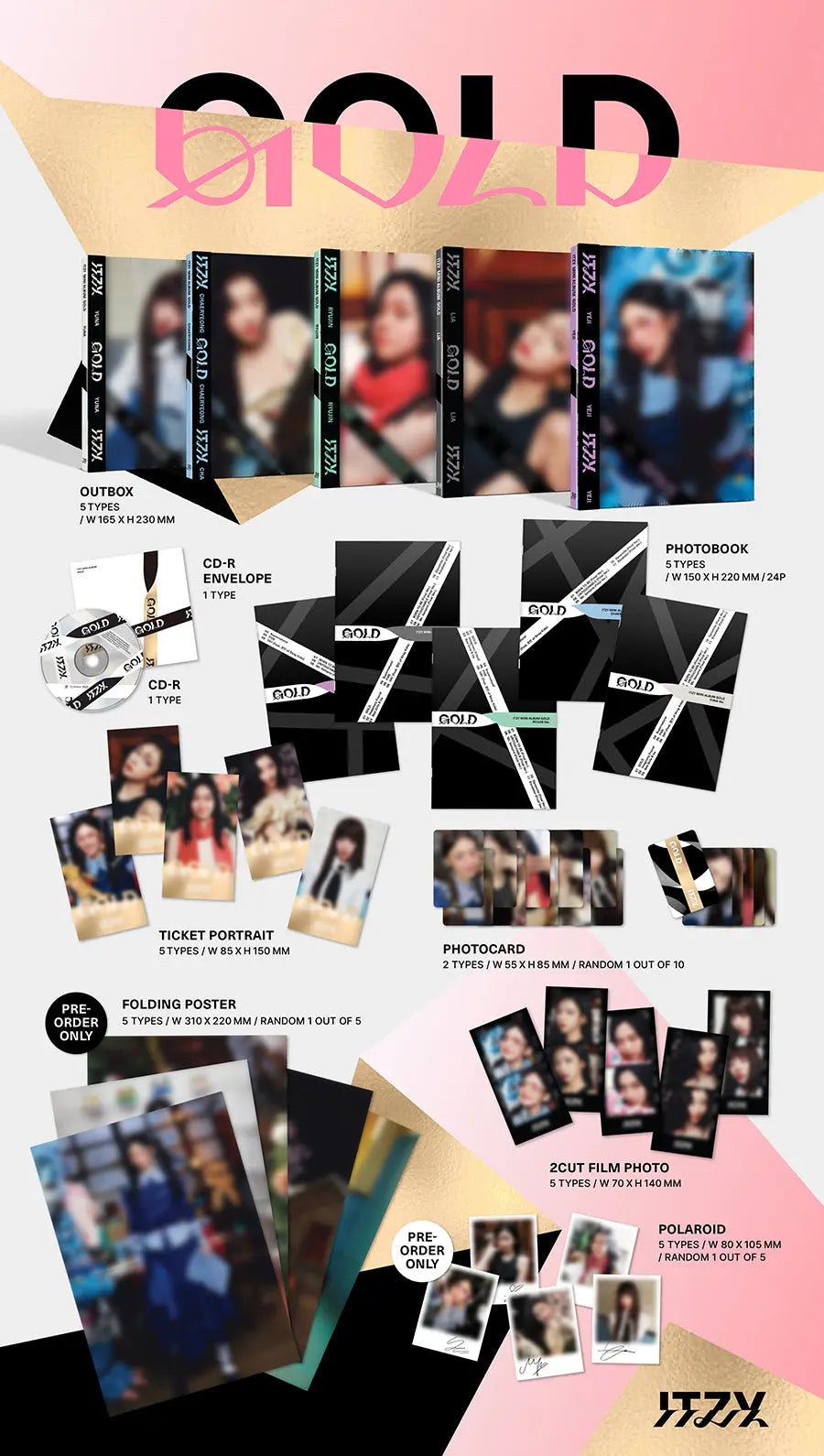 ITZY - [GOLD] (DIGIPACK Ver.) KAEPJJANG SHOP (캡짱 숍)