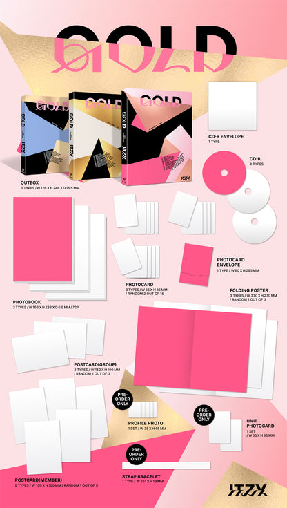 [PRE ORDER] ITZY - [GOLD] / (P.O.B JYP SHOP)﻿ - KAEPJJANG SHOP (캡짱 숍)