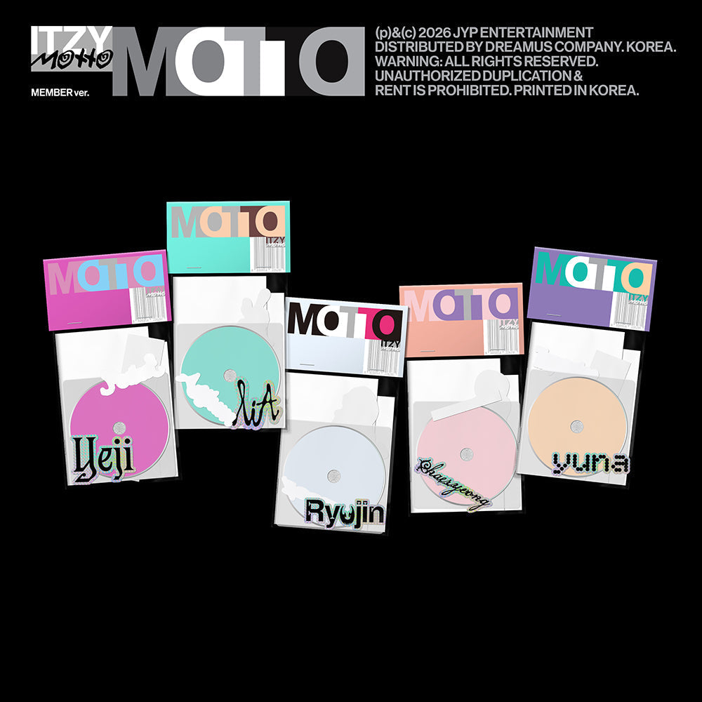 [PRE ORDER] ITZY - [MOTTO]   (Member Ver.) KAEPJJANG SHOP (캡짱 숍)