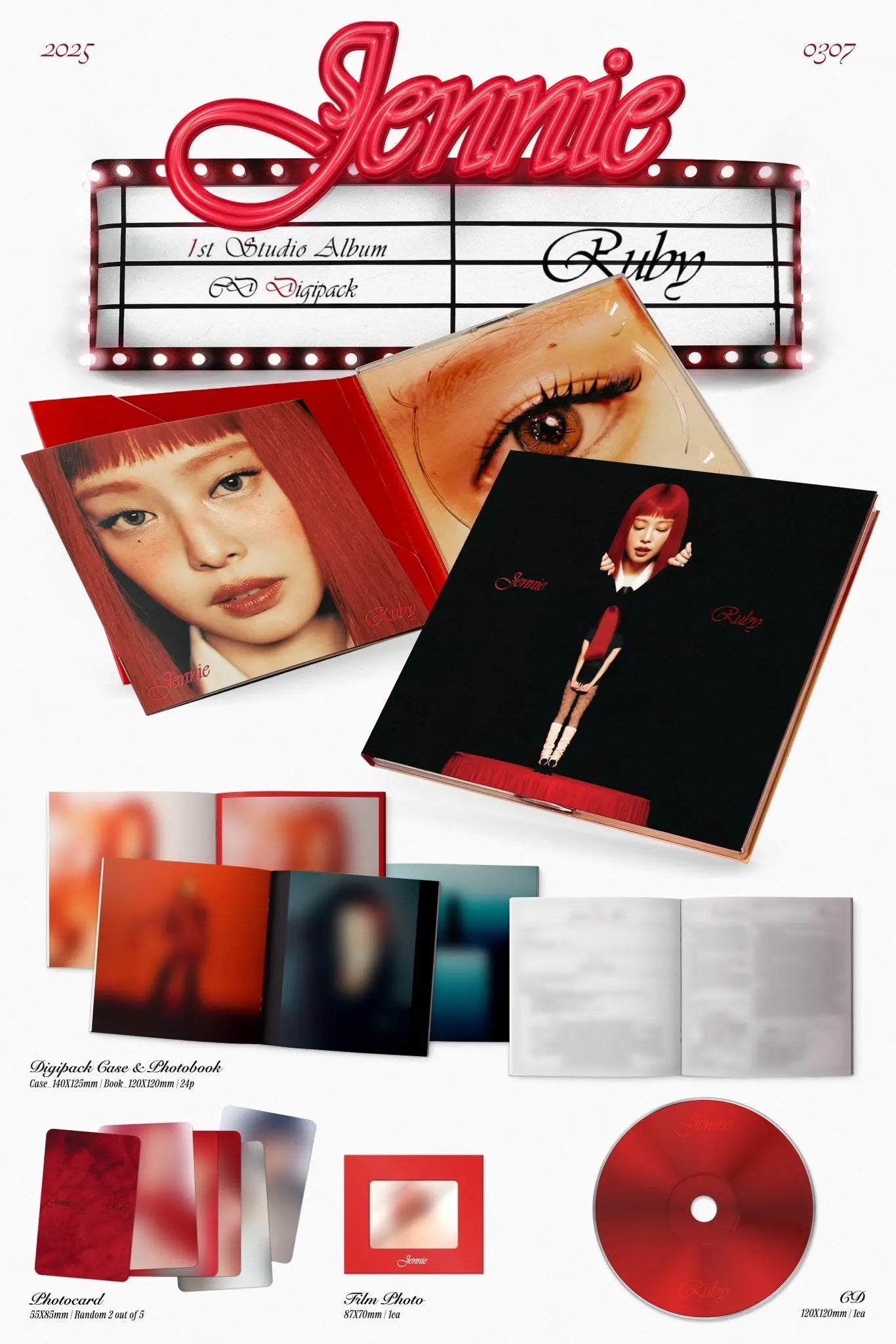 JENNIE - [RUBY] (Digipack Ver.) KAEPJJANG SHOP (캡짱 숍)