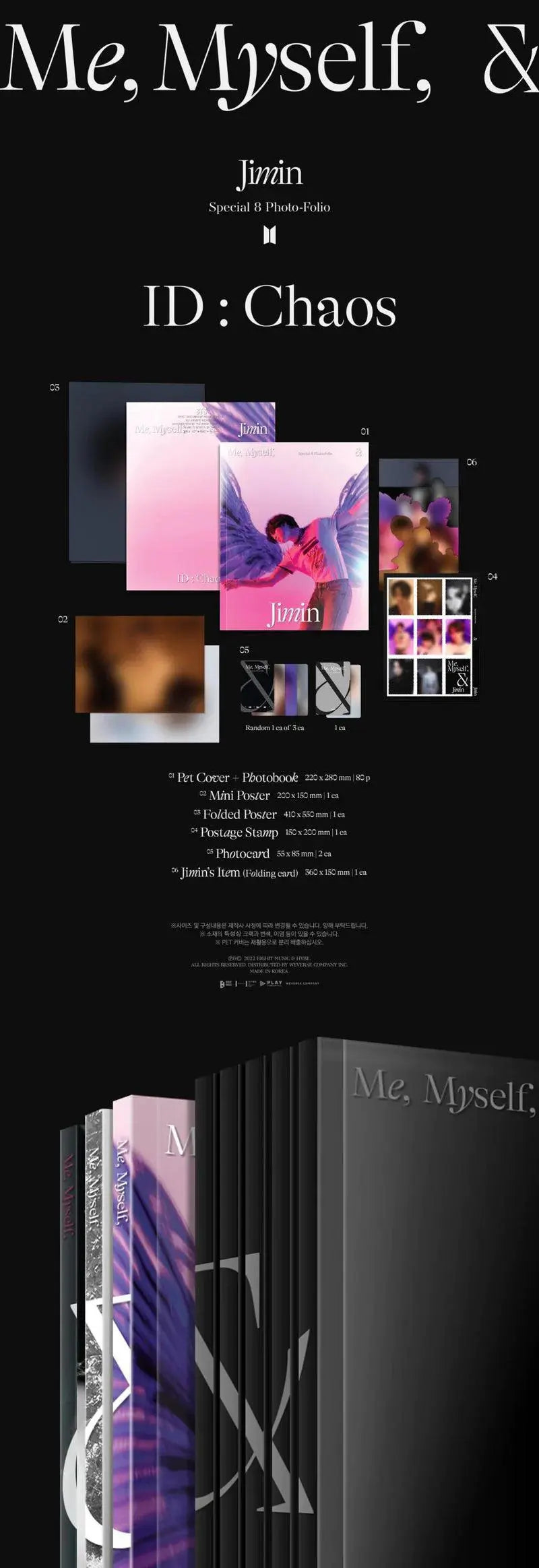 JIMIN (BTS) - Special 8 Photo-Folio [Me, Myself, and Jimin] (ID:Chaos) - KAEPJJANG SHOP (캡짱 숍)