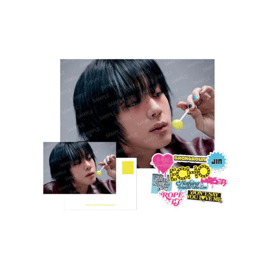 [PRE ORDER] JIN -[ECHO]  (Official MD)  MINI POSTER & STICKER SET KAEPJJANG SHOP (캡짱 숍)