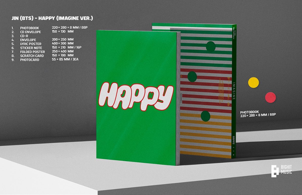 [PRE ORDER] JIN - [HAPPY] (POB Weverse Shop Gift )