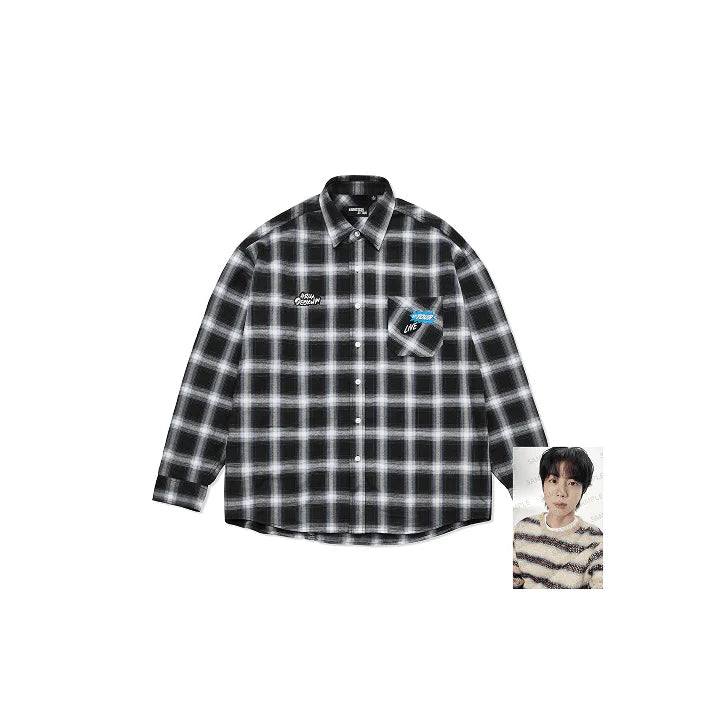 [PRE ORDER] JIN -[RUNSEOKJIN]  (Official MD)  CHECK SHIRT KAEPJJANG SHOP (캡짱 숍)