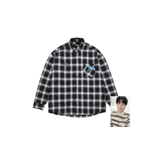 [PRE ORDER] JIN -[RUNSEOKJIN]  (Official MD)  CHECK SHIRT KAEPJJANG SHOP (캡짱 숍)