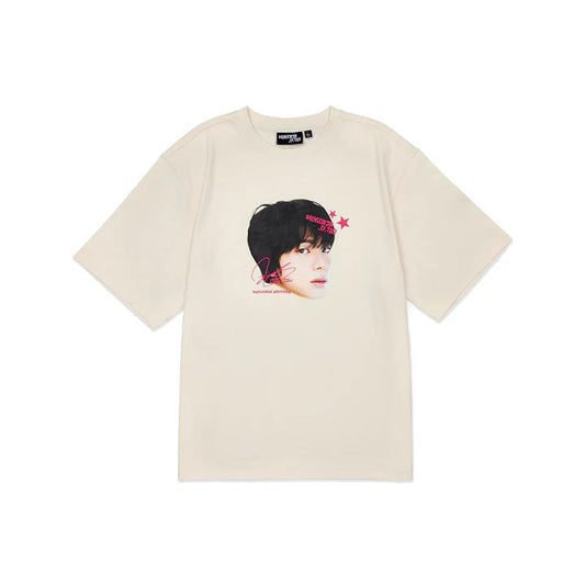 [PRE ORDER] JIN -[RUNSEOKJIN]  (Official MD)  T-SHIRT (Beige) KAEPJJANG SHOP (캡짱 숍)